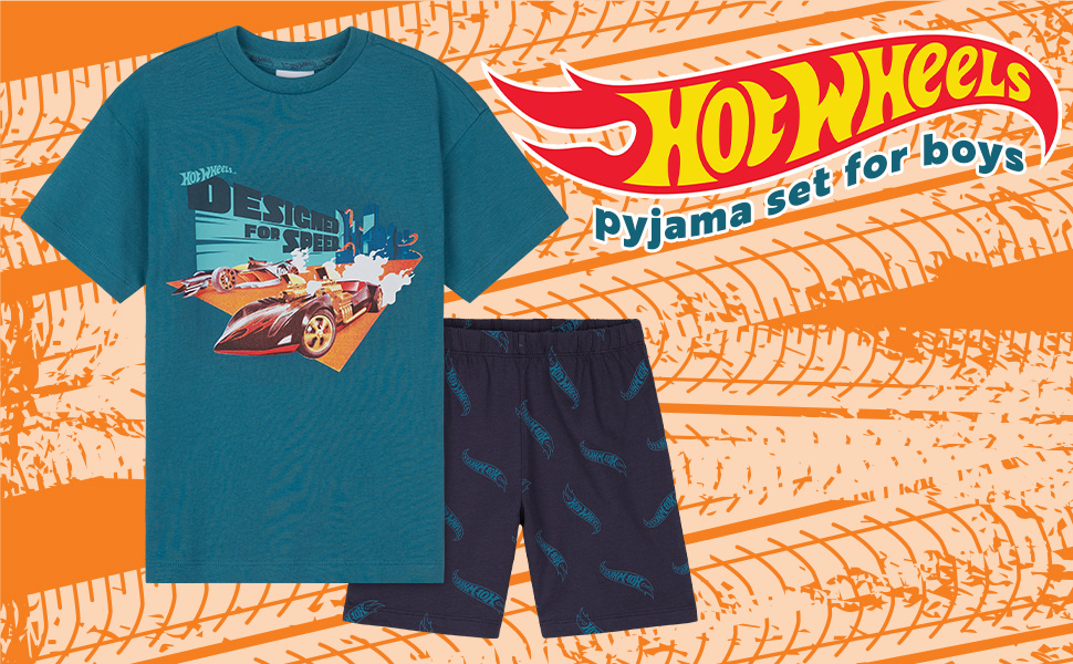 Hot Wheels Boys Short Pyjamas Set