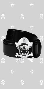 Black n Bianco Boys Pirate Belt