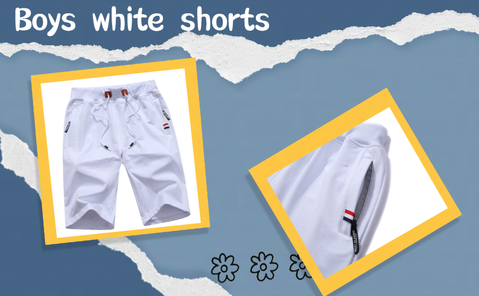 boys white shorts size 14 16