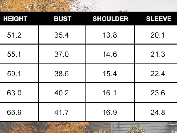 size  chart