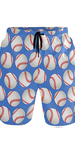 baseball blue men swim shorts