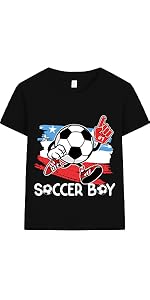 boys girls kids soccer t shirt funny football tee summer clothes short sleeves