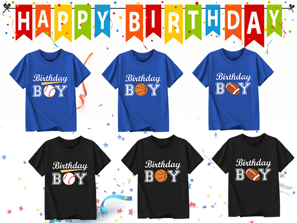  Birthday Boy Shirts Baseball Basketball Football Birthday Tshirts 2nd 3rd 4th 5th 6th 7th 8th 9th