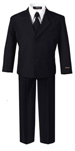 formal, black, suit, boy, wedding, set