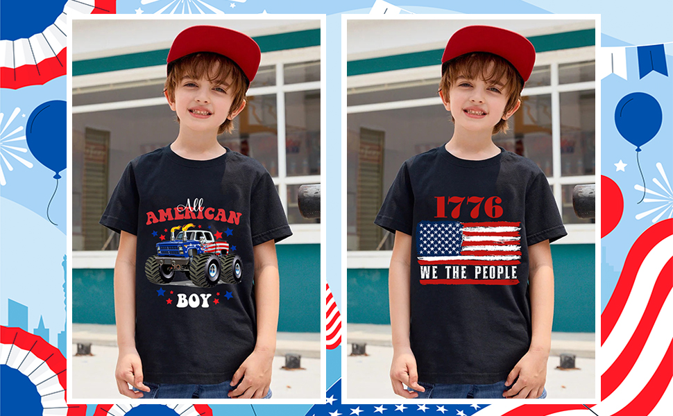 4th of July toddler boys shirts