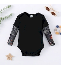 Infant Baby Boys Girls Tattoo Sleeve Romper Bodysuit Toddler Boy Tattoo Shirts Jumpsuit