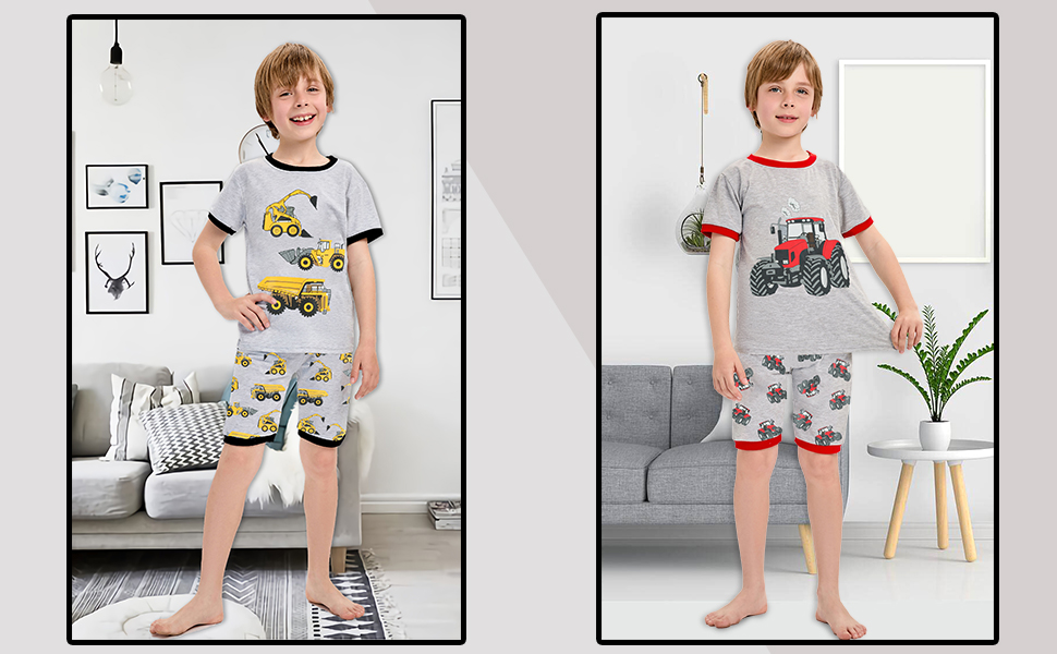 toddler boys pjs summer pajamas short pajamas set cotton jammies