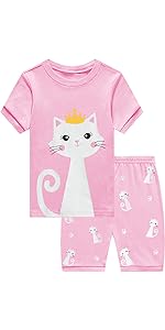 baby cat pajamas girls cute t shirt pants