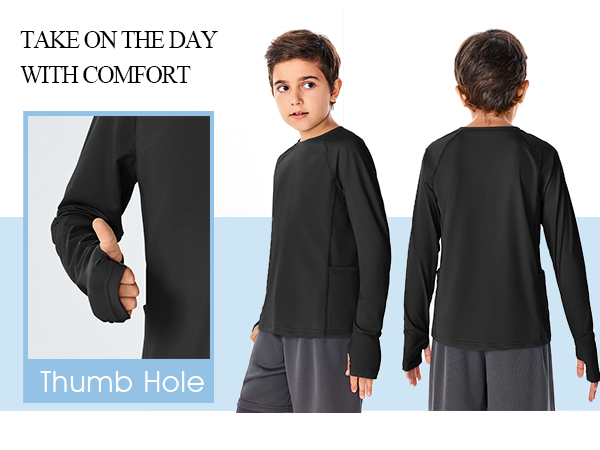 Boys Shirts with Thumb Hole