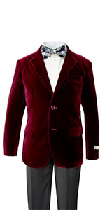 spring notion velvet blazer jacket burgundy wine bow tie pants