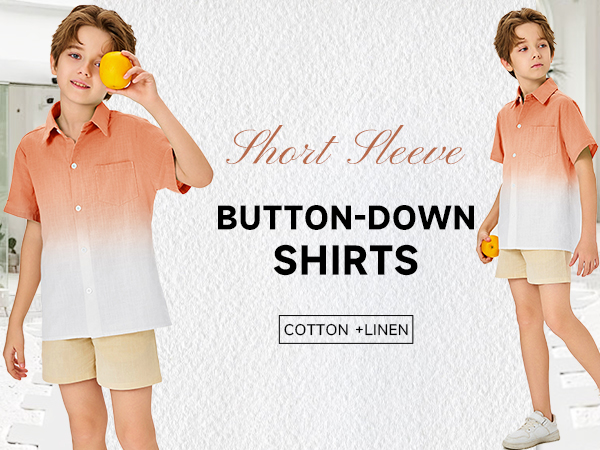 Baby Toddler Boys Short Sleeve Button Down Shirt