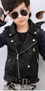 boys leather vest