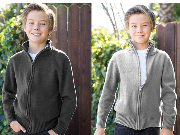 Gioberti Kids and Boys Knitted Full Zipper 100% Cotton Cardigan Sweater