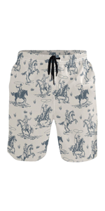 Cowboy Mens Swim Trunks