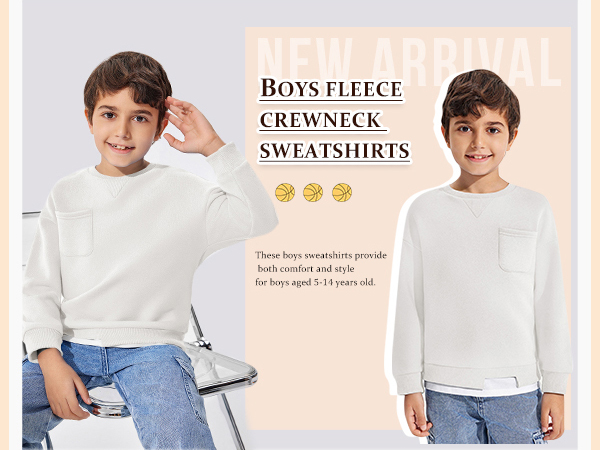 Boys Fleece Crewneck Sweatshirts