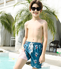 Boys Flamingo Swim Trunks