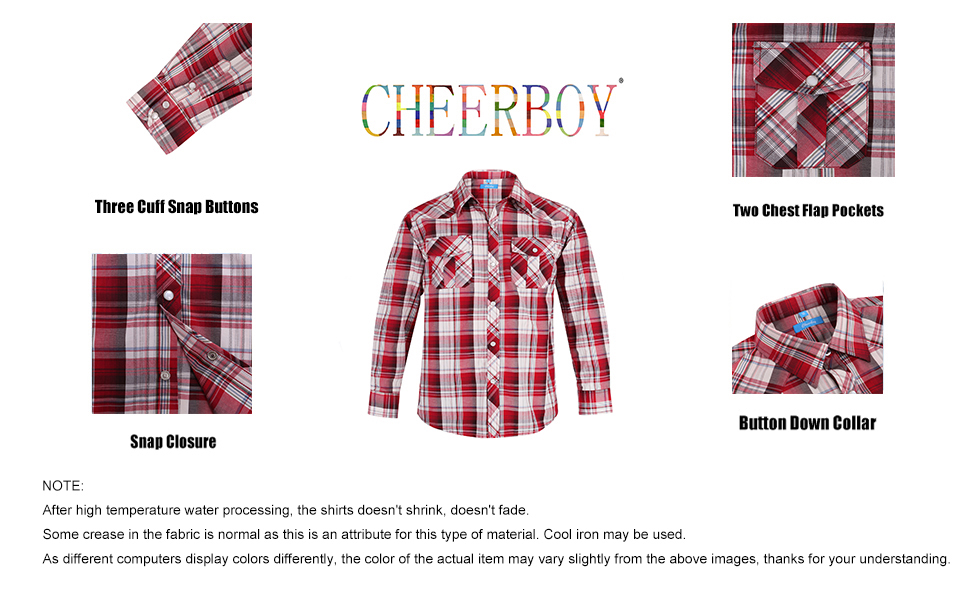 Cheerboy pearl snap western shirts