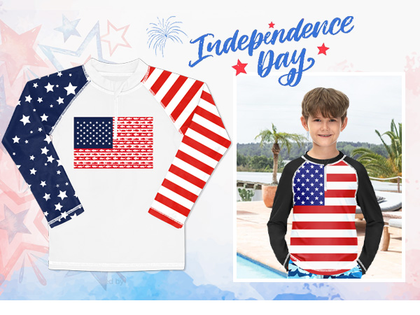 boys flag rashguard