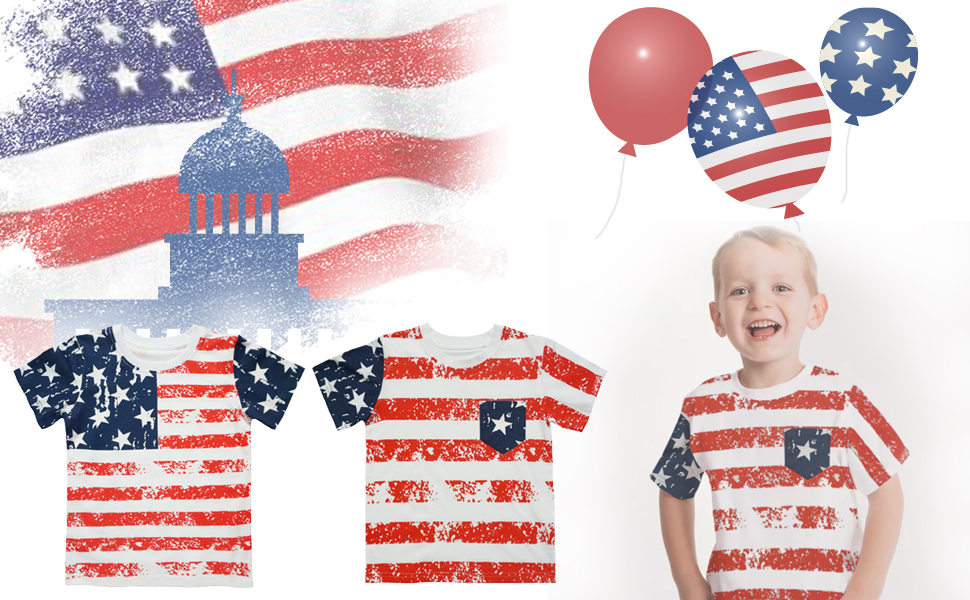 distressed usa 4th of july tee shirt for kids toddler baby child flag tops