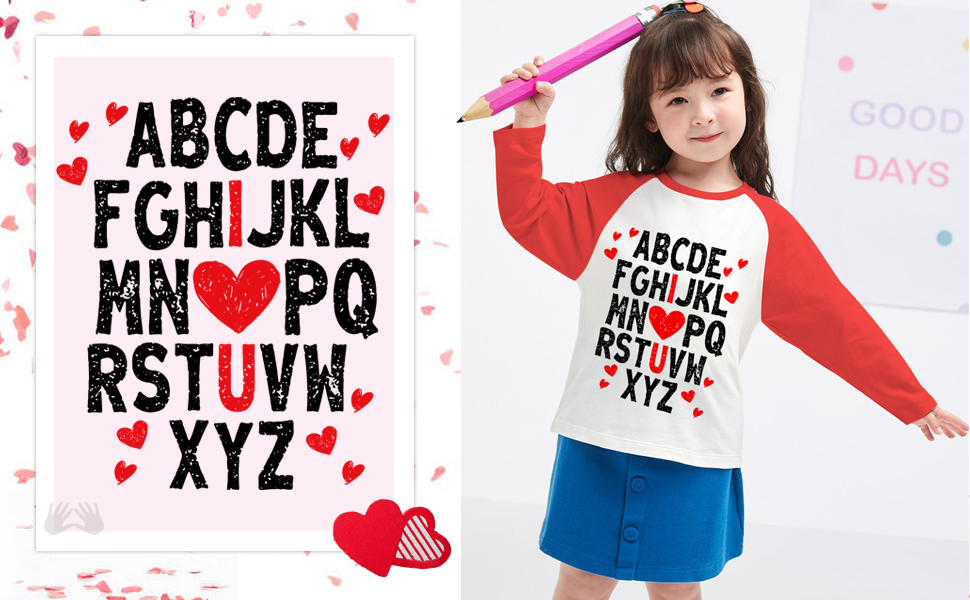 Kids valentines day tshirt