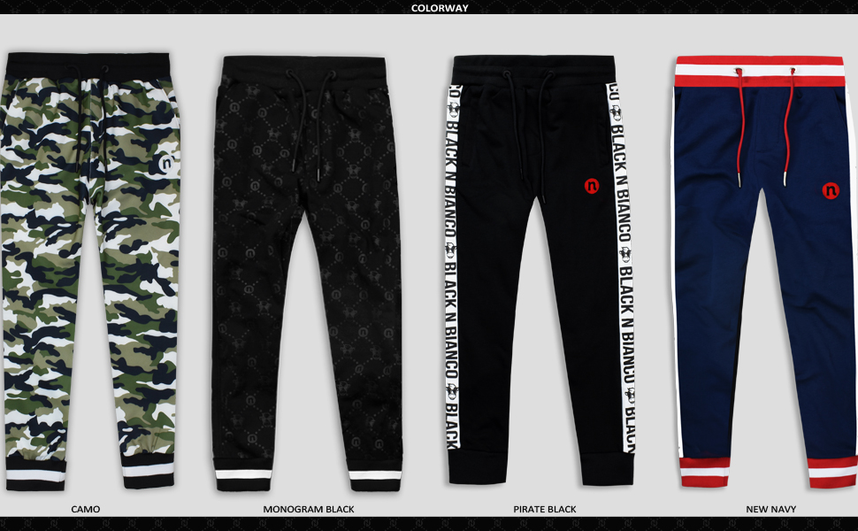 Black n Bianco Sweatpants Trousers Joggers. Streetwear Fashion