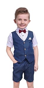 Boys Gentleman Outfits Suit Toddlers 4PCS Clothing Set