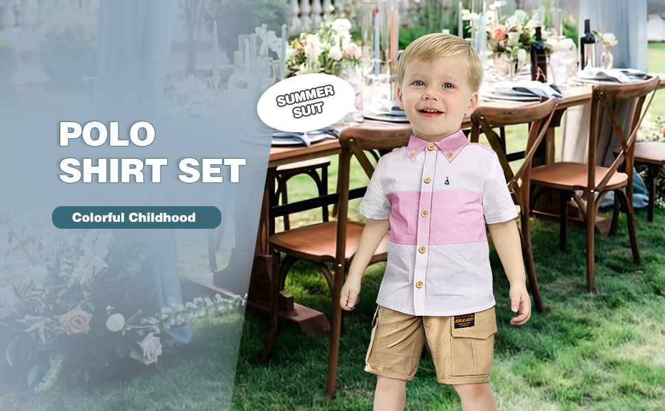 Toddler boys summer clothes set