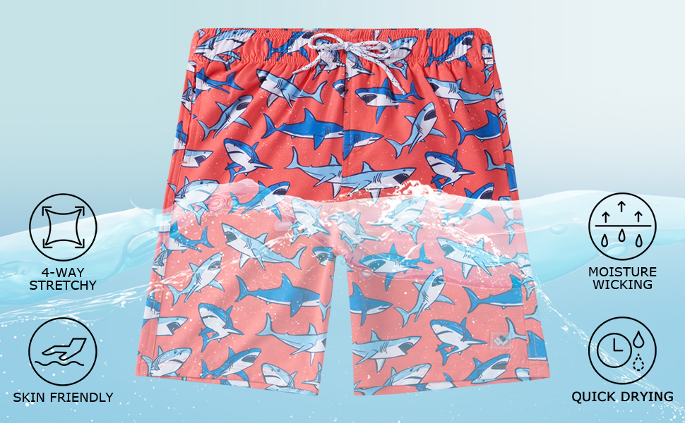 Toddler boy swim shorts with liner