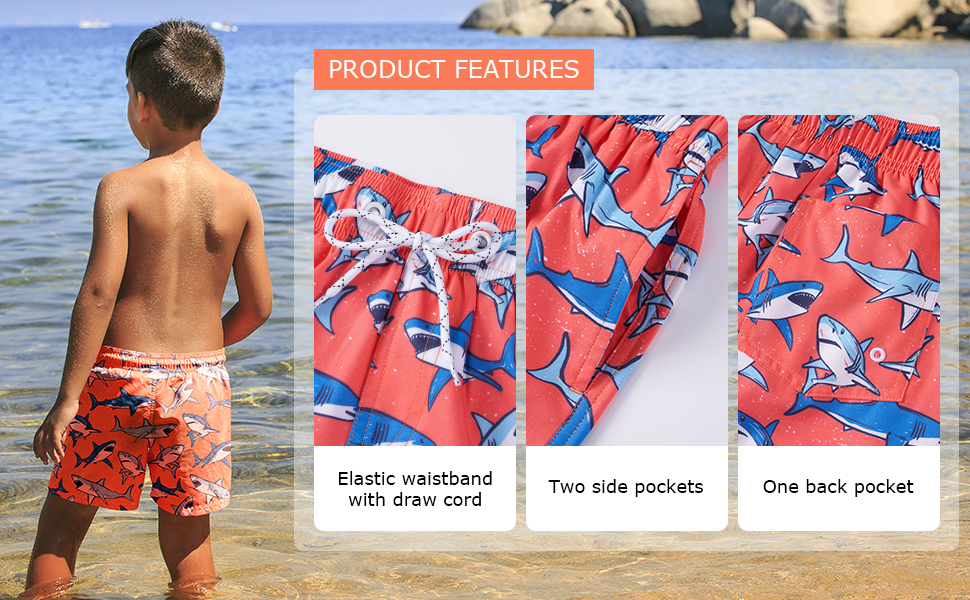 Boys board shorts swim trunks