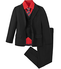 Boys Suit Slim Fit 5 Piece for Kids Toddler Suit Wedding Outfit for Teenage Boys Formal Tuxedo Set