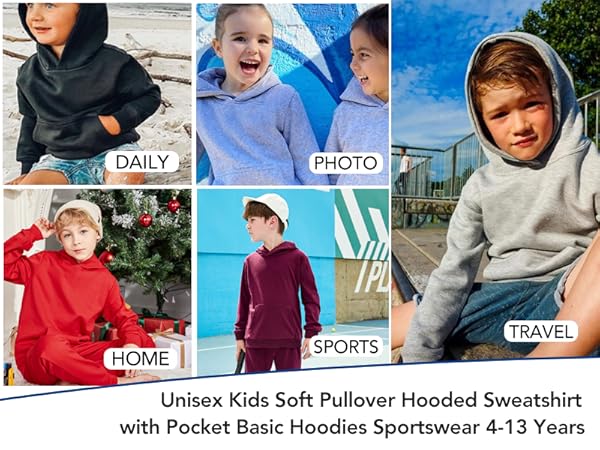 kids casual hoodies