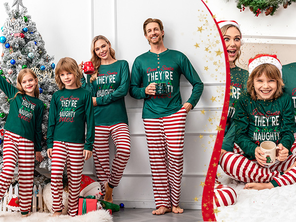 christmas family pajamas matching sets