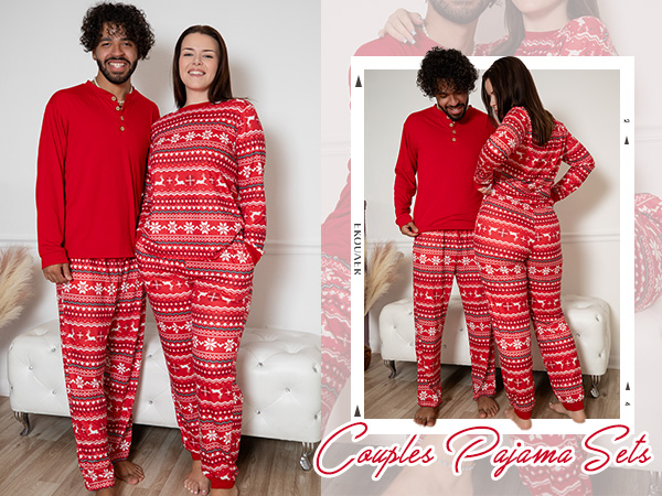 couples matching pajamas