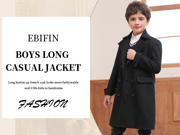 big boys long trench coat jacket