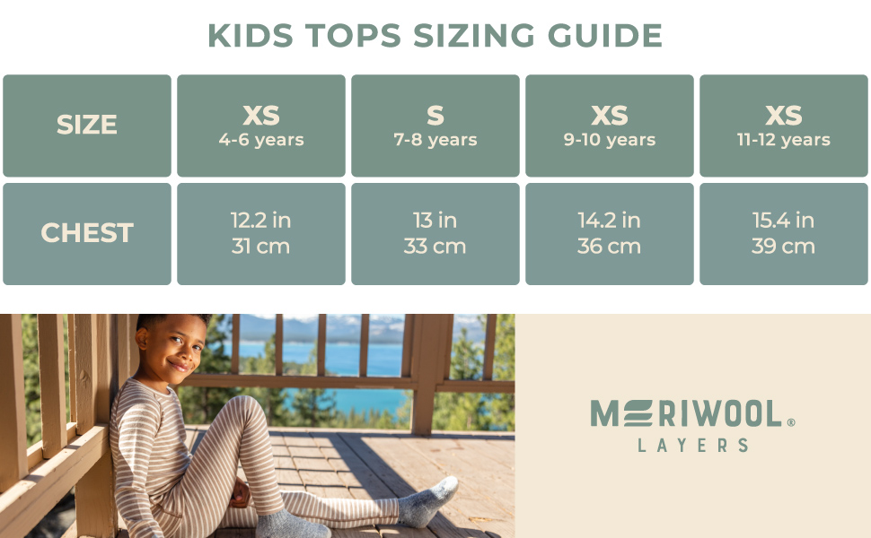 merino kids shirts come in extra small, small, medium and large, they''re ideal for any child