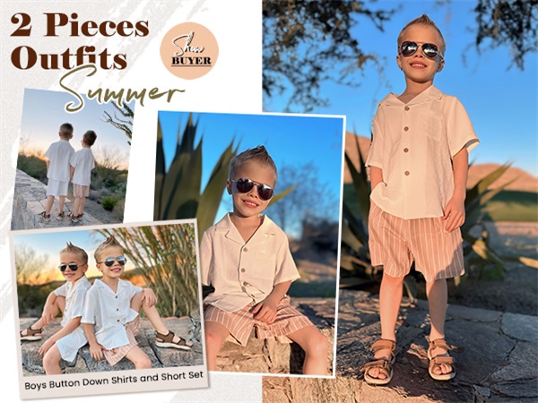 Boys 2 Pieces Summer Beach Outfits