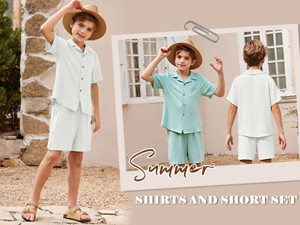 boys summer short set