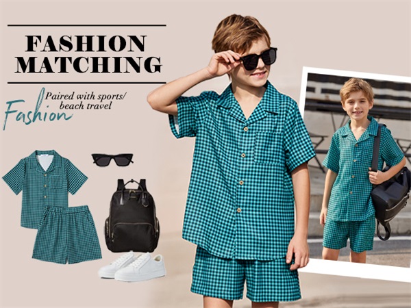 Boys 2 Pieces Summer Beach Outfits 