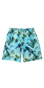 rokka and rolla graphic printed swim trunks