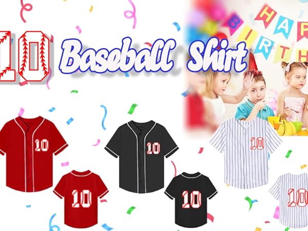 10th Birthday Baseball Shirts for Boys 10 Year Old T-Shirt with Socks Kids Birthday Gift Clothes