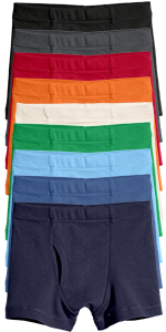 100% Certified Organic Soft Cotton Boys Boxer Briefs Underwear