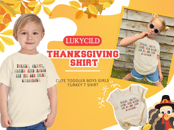 Toddler Thanksgiving Shirt Baby Girls Boys Cutest Turkey shirt Fall Short Sleeve Tee Tops