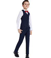 Boys DarkBlue Suits 5 Pcs