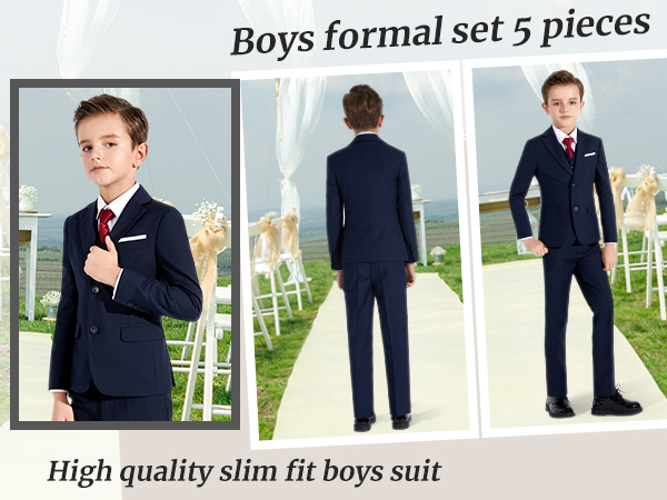 Navy blue boy suit