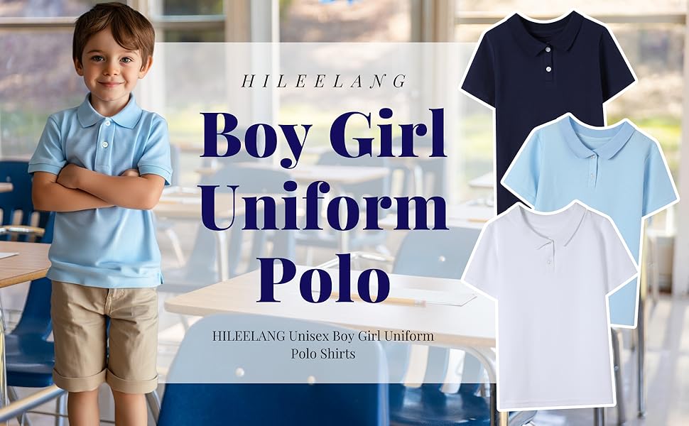 Boy Girl Uniform Polo Shirts