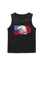 boys eagle flag tank tops