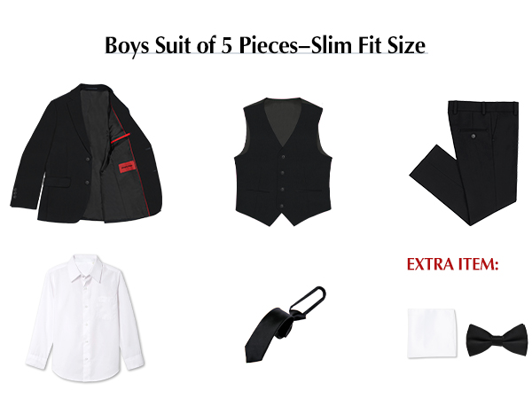 5 pieces boys suits