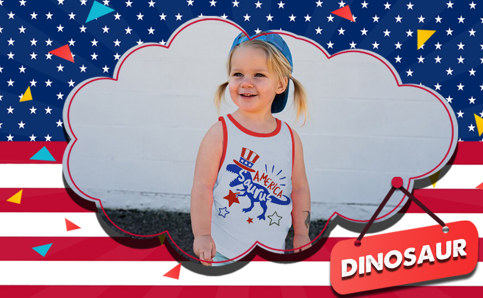 4th of July toddler and little kids tank top shirt