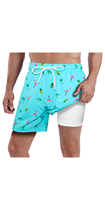 flamingo men swim trunks