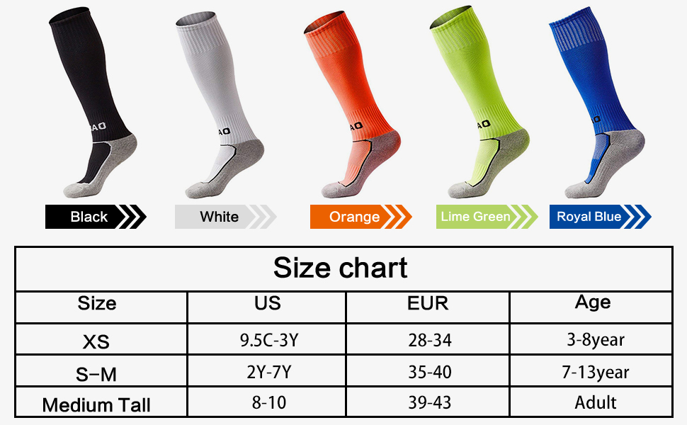 soccer socks size